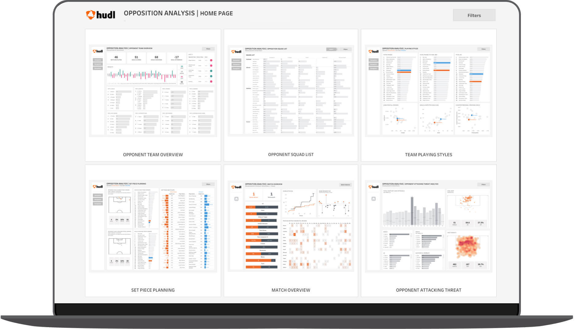 Laptop with match analysis data